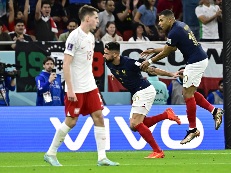 ฟุตบอลโลก 2022 : ฝรั่งเศส 3-1 โปแลนด์