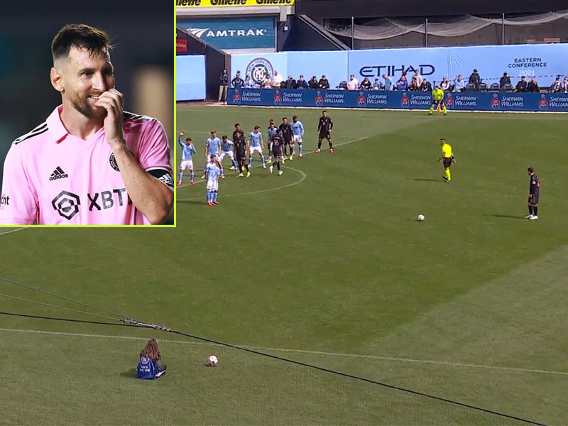 ลิโอเนล เมสซี่ กดฟรีคิก 30 หลาสร้างสถิติ แต่งานนี้สายไฟขโมยซีน