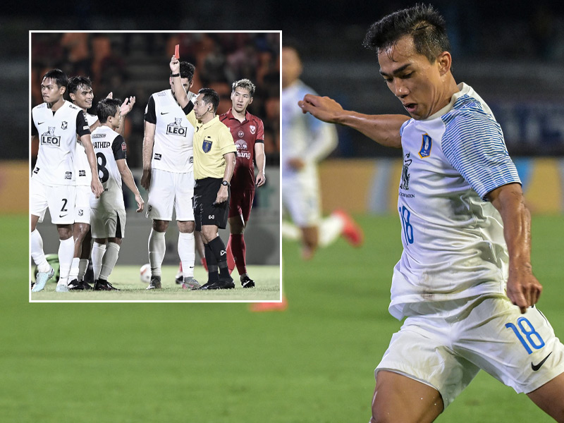 สรุปดราม่าบอลไทย เจ ชนาธิป ศอกกางโดนแดง ขี่ม้าส่งเมืองไม่เป่า