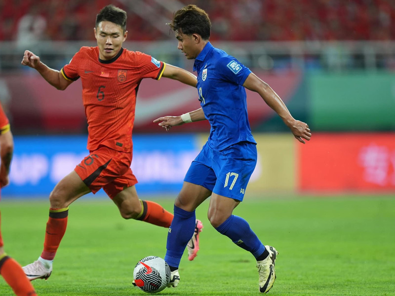 ฟุตบอลโลก 2026 รอบคัดเลือก โซนเอเชีย : จีน 1-1 ไทย