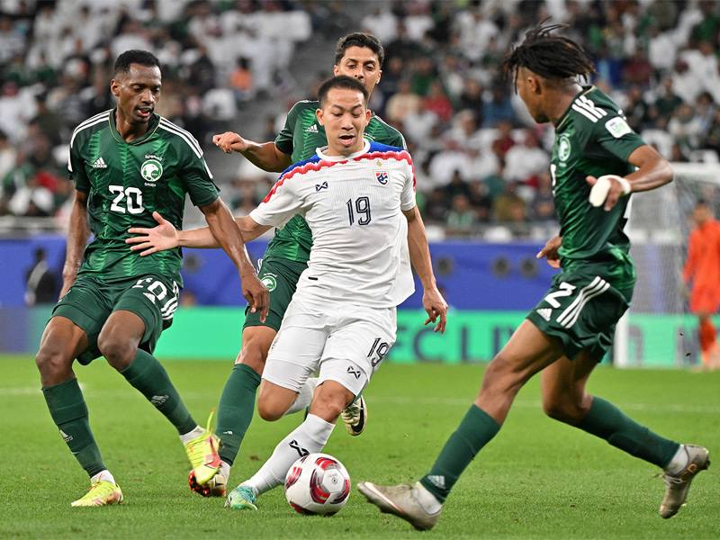 เอเชียนคัพ 2023 : ซาอุดีอาระเบีย 0-0 ทีมชาติไทย