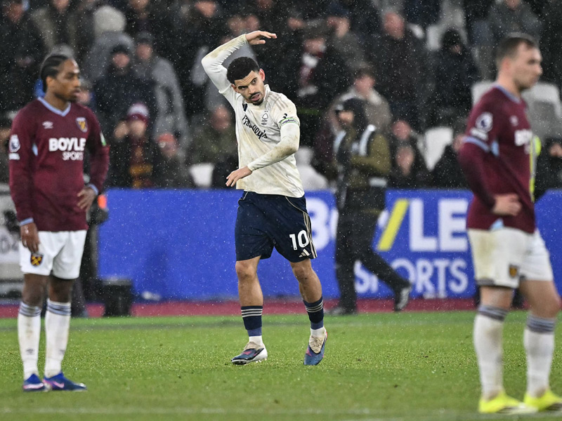 พรีเมียร์ลีก อังกฤษ : เวสต์แฮม 1-2 ฟอเรสต์