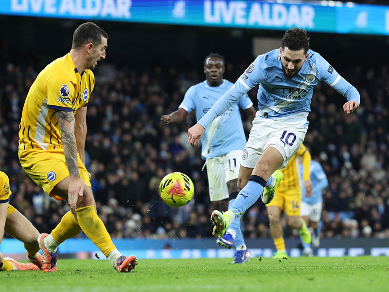 พรีเมียร์ลีก อังกฤษ : แมนซิตี้ 1-1 ไบรท์ตัน