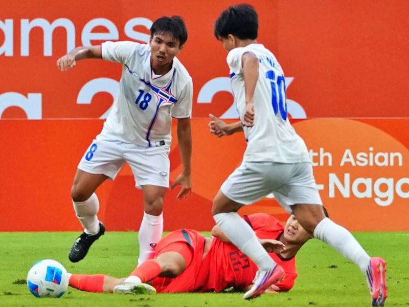 ฟุตบอลชาย เอเชียนเกมส์ 2026 รอบ 8 ทีมสุดท้าย : ทีมชาติจีน 3-0 ทีมชาติไทย