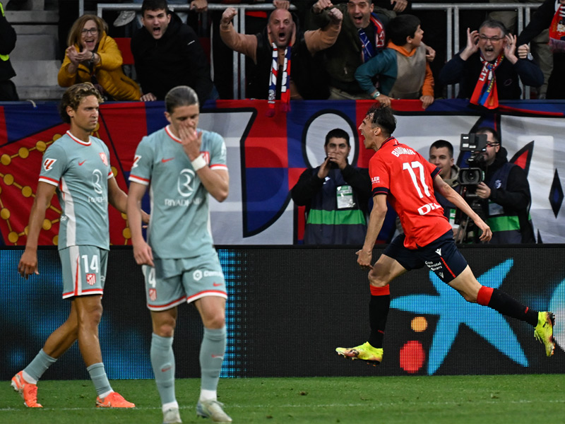 ลา ลีกา สเปน : โอซาซูน่า 2-0 แอต.มาดริด