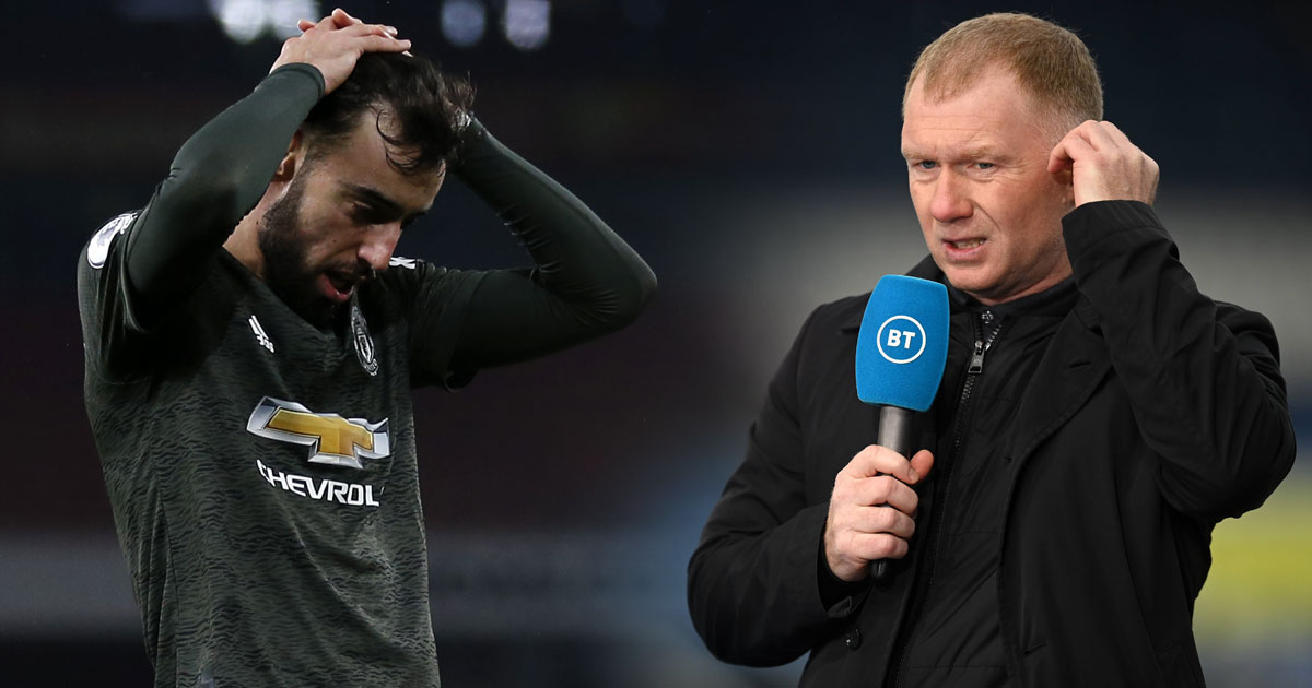 Paul Scholes points out Bruno Fernand’s worrisome weakness